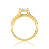 Photo of Evan 1/2 ct tw. Diamond Fancy Cluster Engagement Ring 10K Yellow Gold [BT435YE-C000]