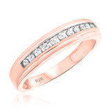 Photo of Sinead 1/4 cttw Mens Diamond Wedding Band 14K Rose Gold [BT430RM]
