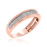 Photo of Chloe 1/3 cttw Mens Diamond Wedding Band 10K Rose Gold [BT490RM]