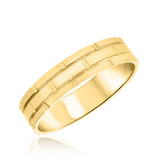 Photo of Winslow Traditional Mens Wedding Band 14K Yellow Gold. [BT5307YM]