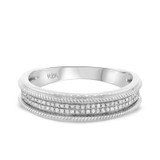 Photo of Chloe 1/3 cttw Mens Diamond Wedding Band 14K White Gold [BT490WM]