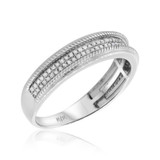 Photo of Chloe 1/3 cttw Mens Diamond Wedding Band 14K White Gold [BT490WM]