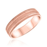 Photo of Caleb Traditional Mens Wedding Band 14K Rose Gold. [BT5305RM]