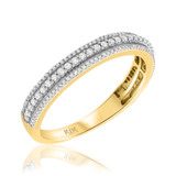 Photo of Astrid 1/2 ct tw. Diamond Mens Band 10K Yellow Gold [BT492YM]