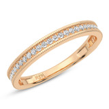 Photo of Zenevieva 1/3 ct tw. Lab Grown Diamond Ladies Band 14K Rose Gold [BT5890RL]