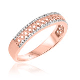 Photo of Zoey 1/4 cttw Mens Diamond Wedding Band 10K Rose Gold [BT208RM]