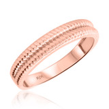 Photo of Evan Traditional Mens Wedding Band 14K Rose Gold. [BT435RM]