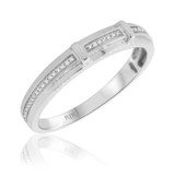 Photo of Hurst 1/10 ct tw. Diamond Mens Band 10K White Gold [BT203WM]
