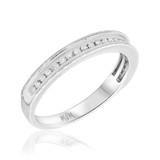 Photo of Forest 1/4 ct tw. Lab Grown Diamond Ladies Band 14K White Gold [BT5868WL]