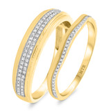 Photo of Dolley 3/8 ct tw. Diamond Wedding Band Set 14K Yellow Gold [WB205Y]