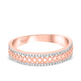 Photo of Zoey 3/8 ct tw. Diamond Wedding Band Set 14K Rose Gold [BT208RM]