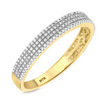 Photo of Clarie 1/2 ct tw. Diamond Wedding Band Set 10K Yellow Gold [BT479YM]