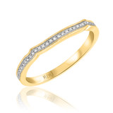 Photo of Hurst 1/4 ct tw. Diamond Wedding Band Set 10K Yellow Gold [BT203YL]