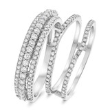 Photo of Dashiell 1 1/3 ct tw. Diamond Wedding Band Set 10K White Gold [WB201W]
