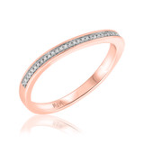 Photo of Amelia 1/4 ct tw. Diamond Wedding Band Set 14K Rose Gold [BT487RL]