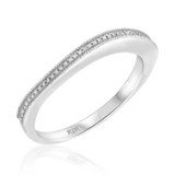 Photo of Evangeline 1/4 cttw His and Hers Matching Wedding Band Set 14K White Gold [BT491WL]