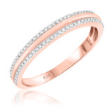 Photo of Edith 1/2 ct tw. Diamond Wedding Band Set 14K Rose Gold [BT206RM]