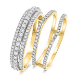 Photo of Dashiell 1 1/3 ct tw. Diamond Wedding Band Set 10K Yellow Gold [WB201Y]