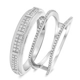 Photo of Charlotte 5/8 ct tw. Diamond Wedding Band Set 14K White Gold [WB473W]