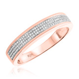 Photo of Casey 1/3 ct tw. Diamond Wedding Band Set 10K Rose Gold [BT429RM]