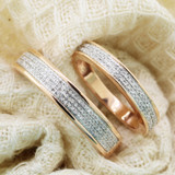 Photo of Casey 1/3 ct tw. Diamond Wedding Band Set 10K Rose Gold [WB429R]