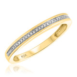 Photo of Shelby 1/5 ct tw. Diamond Wedding Band Set 10K Yellow Gold [BT433YL]