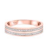 Photo of Elise 3/8 ct tw. Diamond Wedding Band Set 14K Rose Gold [BT481RM]