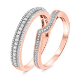 Photo of Astrid 2/3 ct tw. Diamond Wedding Band Set 10K Rose Gold [WB492R]