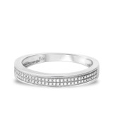 Photo of Casey 1/3 ct tw. Diamond Wedding Band Set 10K White Gold [BT429WL]