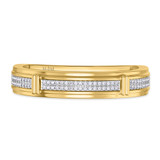 Photo of Declan 1/3 ct tw. Diamond Wedding Band Set 14K Yellow Gold [BT482YM]