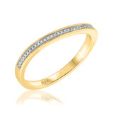 Photo of Amelia 1/4 ct tw. Diamond Wedding Band Set 14K Yellow Gold [BT487YL]