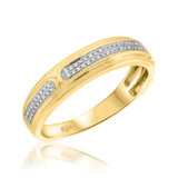 Photo of Amelia 1/4 ct tw. Diamond Wedding Band Set 14K Yellow Gold [BT487YM]