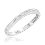 Photo of Elise 3/8 ct tw. Diamond Wedding Band Set 14K White Gold [BT481WL]