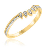 Photo of Edith 1/2 ct tw. Diamond Wedding Band Set 14K Yellow Gold [BT206YL]