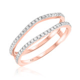 Photo of Violet 7/8 ct tw. Diamond Wedding Band Set 14K Rose Gold [BT474RL]