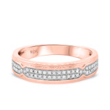 Photo of Violet 7/8 ct tw. Diamond Wedding Band Set 14K Rose Gold [BT474RM]
