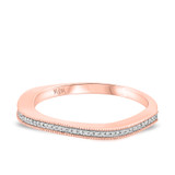 Photo of Evangeline 1/4 cttw His and Hers Matching Wedding Band Set 10K Rose Gold [BT491RL]