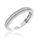 Photo of Astrid 2/3 ct tw. Diamond Wedding Band Set 10K White Gold [BT492WM]