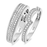 Photo of Shamir 3/4 ct tw. Diamond Wedding Band Set 10K White Gold [WB202W]