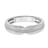Photo of Eames 1/4 ct tw. Diamond Wedding Band Set 10K White Gold [BT209WM]