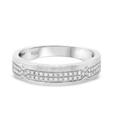 Photo of Violet 7/8 ct tw. Diamond Wedding Band Set 10K White Gold [BT474WM]