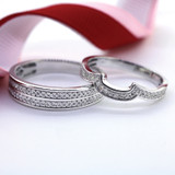 Photo of Shamir 3/4 ct tw. Diamond Wedding Band Set 14K White Gold [WB202W]