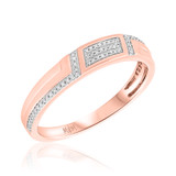 Photo of Tessa 1/4 ct tw. Diamond Wedding Band Set 10K Rose Gold [BT496RM]