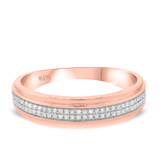 Photo of Dolley 3/8 ct tw. Diamond Wedding Band Set 10K Rose Gold [BT205RM]