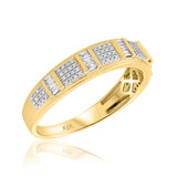 Photo of Elijah 1/2 ct tw. Diamond Wedding Band Set 14K Yellow Gold [BT485YM]