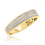 Photo of Shamir 3/4 ct tw. Diamond Wedding Band Set 14K Yellow Gold [BT202YM]