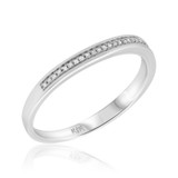 Photo of Tessa 1/4 ct tw. Diamond Wedding Band Set 10K White Gold [BT496WL]