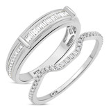 Photo of Margot 1/2 ct tw. Diamond Wedding Band Set 10K White Gold [WB493W]