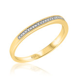 Photo of Tessa 1/4 ct tw. Diamond Wedding Band Set 10K Yellow Gold [BT496YL]