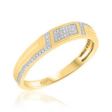 Photo of Tessa 1/4 ct tw. Diamond Wedding Band Set 10K Yellow Gold [BT496YM]